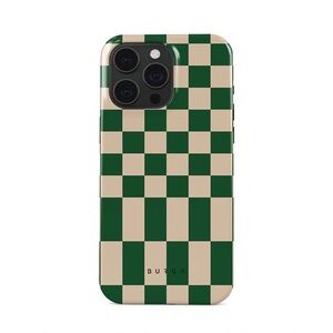 Green and Cream Checkered BURGA Phone Case